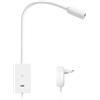 ENUOTEK Lampada da Lettura a Luce Dimmerabile a LED, Applique Lettura Letto LED 4000K Bianca Neutra, Lampada da Lettura a Collo di Cigno da 4W, Lampada da Letto con Porta di Ricarica USB da 2A