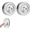 Comioke Luce Adesiva a Batteria, Touch Luci LED, Luci Armadio LED Senza Fili Piccola Luce Notturna, Led Adesiva a Batteria Luci, 2 Pezzi Luce Notturna Sensore per Guardaroba Corridoio Cucina Scale