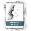 Febio Sketchbook A4 - Album da Disegno A4 Liscio con Carta Spessa 190 g/m², Blocco per Schizzi da 50 Fogli Microperforati