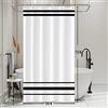 SDOTPMT 90x180cm Tenda da doccia in bianco e nero Modern Classic Black Striped Bath Curtain Rustic Farmhouse Minimalismo Vasca da bagno Tenda per la decorazione del bagno con ganci