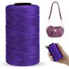 LEREATI Cordino per Borse Uncinetto Piatto Filo Macrame 1mm x 230m Macrame Corda Colorata Cordoncino per Borse a Uncinetto, Arazzo da Parete, Acchiappasogni, Fai da Te (Viola Intenso)