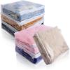 huanghqWanJia 6 sacchetti organizzatori per riporre vestiti, sacchetti trasparenti con cerniera per maglioni, coperte e lenzuola, sacchetti di plastica con cerniera per armadio, biancheria, maglioni e coperte