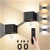 VIWAVE Applique da Parete Interno Ricaricabili con Sensore, Nere, Set 2