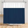 SDOTPMT 105x160cm Marrone Bianco Bicolore Tenda da doccia Minimalista Tema Tessuto Poliestere Tenda da bagno Classico Tradizionale Tinta unita Tende da doccia per Bagno con ganci