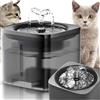 Retoo Fontana per Gatti 2L Pompa Silenziosa Filtro USB per Gatti Cani | Sotto 30 dB, 16 x 16 x 15,5 cm, PP e ABS, serbatoio da 2 l, filtro e cavo USB, grigio