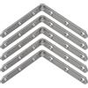 cyclingcolors 5x staffa angolare di fissaggio in metallo acciaio con nervatura da avvitare 90 gradi supporto mobile rinforzo murale universale fissaggio ripiano 150 x 150 mm