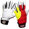 Oregon Protect Pro Guanti da Lavoro ad Alta Visibilità, Realizzati in Pelle con Tecnologia ForestXFiber, Protezione per la Mano Sinistra durante l'Uso della Motosega, Rosso e Giallo, Taglia S