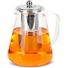 MXTIMWAN Teiera in vetro, teiera in vetro borosilicato, teiera da 1,3 l con filtro e coperchio, ideale per tè, tisane, caffè e
