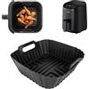 Fodera In Silicone Per Friggitrice Ad Aria Cosori 5,5L E 6L, Accessorio Antiaderente, Lavabile In Lavastoviglie, Nero