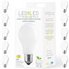 LEDbyLED Lampadina Goccia 18W Pari a 180W, E27, Vetro Milky, 2700K Luce Calda, filamento LED dritto, 2452 Lumen, Pack 10 Pezzi