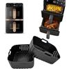 GADITIEK Teglia Silicone per Friggitrice ad Aria per Philips Airfryer Serie 4000 Doppio Cestello Verticale da 10L, Teglie Stampi in Silicone Accessori Friggitrice ad Aria per Philips Air Fryer NA460/NA462