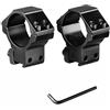 ProWildGear 1 or 30mm Dovetail Scope Mount Rings High Low Profile for 11mm or 20mm Dovetail Picatinny 1 Pair (black-30mm-low Narrow)