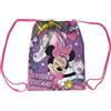CARTOON Sacca Minnie e Unicorno Disney borsa 38 x 29 cm con spallacci in corda e chiusura a coulisse accessorio per bambini
