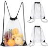 Wuzdy Borsa Sportiva Trasparente, Sacca Da Palestra Con Coulisse, Zaino Unisex Impermeabile Per Sport, Fitness, Yoga
