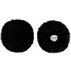 IHLOOTD Coda da Coniglio Costume, Simpatiche Palline di Peluche, Bunny Tail, Codas da Coniglietta, Accessori per Costumi da Coniglio, Adatti per Halloween, Pasqua, Cosplay (2, Noir, 10cm)
