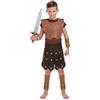 HENBRANDT Costume da soldato romano di lusso per bambini, costume da gladiatore centurione dell'antica Roma, per il Giorno della Storia a scuola, costume di Halloween per bambini, costume romano per