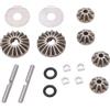 equlup Ingranaggio Conico differenziale, Set di Ingranaggi Conici differenziali in Acciaio Metallico Parti di Ricambio differenziale Centrale per Auto RC ZD 1/7 DBX07 MTX07 EX07