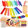 BARAKYEG Giochi Montessori,Giochi Bambini 1 2 3 Anni,Giochis Legno Bambini Montessori Educativi 1 2 3 Anni Sensoriale Bambinis Giocattoli Montessori da Impilare e Ordinare Regalo Bambina Bimbo 2 3Anni