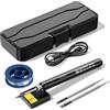 Treedix Kit Saldatore Senza Fili Treedix, Saldatore Ricaricabile USB, Kit Di Saldatura da 8W con tre punte in ferro, Temperatura Regolabile, Penna Saldatrice Elettrica per Riparazioni