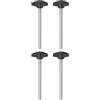 QUARKZMAN 4pz Manopole a T con Viti a Testa Alare M8x95mm Manopole a T Plastica Filettatura Maschio standard Maniglie Manopole Serraggio a mano Vite a testa Zigrinata, Nero