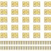 Gotetiso 50 Pezzi Mini Cerniere Piccole Cerniere Connettori a Cerniera Pieghevole in Metallo Cerniere in Ottone Retrò Cerniere a Scomparsa Cerniere per Porte Scatola in Legno con Viti