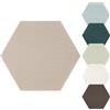 XLSBZ Pannelli da parete 3D esagonali, imbottiture adesive da parete, autoadesivi, in schiuma, per interni fai da te, camera da letto, cameretta dei bambini (6 pezzi, beige cammello)