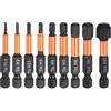 QUARKZMAN 9pz H1,5/2/2,5/3/4/5/6/8/10 Inserti per Avvitatore Kit Punta Piatta Metrica 1/4 Attacco Esagonale 50mm (2) Cacciavite Industriale Attacco Esagonali Magnetico Lungo