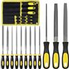 Mumjooyi Set di 12 lime per Metallo e Legno con Custodia Include lime Piatte Lime Semitonde Lime Tonde e 9 Lime ad Ago per Legno Metallo e Lavorazione del Legno