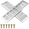 CJMUQHEHH 2 Pezzi Griglia Aerazione Rettangolare in Alluminio 50x300mm, Griglia di Aerazione per Porte o Armadi, Griglie di Ventilazione con Fori di Montaggio per Mobili, Cucina e Frigorifero