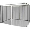 Easycomfort Zanzariera per Gazebo Tende di Ricambio Universale con Cerniere, 302x207cm - Nero e Beige