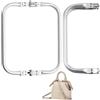 SopwMap 2 Pezzi Chiusura Borsa Uncinetto Cornice a U, Telai per Borse a U in Alluminio, 20x9,2 cm, Chiusura Borsa Uncinetto, Manico Interno a Forma di U, Chiusura a Bacio per Creazioni Fai Da Te (2Pcs)