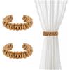 JOOTUEPO 2 Pezzi Ferma Tende Fermatenda Fermatende Design Intrecciato a Mano Robusto e Durevole, in Corda Flessibile Realizzato in Cotone e Lino, Adatto Casa/Camera da Letto/Decorativi