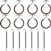 Chuangdi 15 Pezzi Ganci per Coda di Cavallo Banda Elastica Gancio per Capelli Porta Coda di Cavallo Elastici per lo Styling dei Capelli(Marrone)