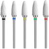 cxxtkcxxlc 5 Punte Fresa Unghie in Ceramica, Punta Rimozione Gel, Manicure Elettrico Accessori Professionali 3/32 Pollici per Manicure e Pedicure, Unghie Elettrica Manicure Pedicure Uso Domestico