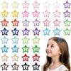 TRKETK 44 Pezzi Colorato Stella Clip di Capelli, Mollette Metalliche Forcina per Bambini Mollette a Stella Antiscivolo Fermagli per Capelli a Scatto per Ragazze Clip BB a Forma di Stella Colorate