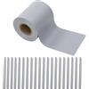 MANIFATTURA QUATTRO F. Frangivista fascia in pvc 19x350cm con 25 clips di fissaggio Grigio chiaro