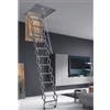 VEBEL S.R.L. Scala retrattile in acciaio 300 cm con botola a soffitto 70x90 cm corrimano