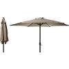 Koopman Ombrellone da giardino diametro 300 cm con manovella Tortora
