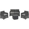 Ipae Progarden Set da giardino Como Ipae Progarden ANTRACITE / GRIGIO