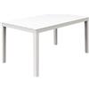 Ipae Progarden Tavolo da Giardino Rettangolare Sumatra Ipae Progarden 138x80 cm in Polipropilene Bianco Effetto Dogato