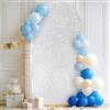 3E Home Copertura per sfondo ad arco con paillettes argentate, copertura scintillante per matrimoni, baby shower, feste di compleanno, eventi, ricevimenti