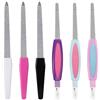 TRKETK 6 Pezzi Lima per Unghie Professionale, Lima Per Unghie A Doppia Faccia Lime per Unghie Set con Buffer Unghie in Silicone Lima per Unghie in Metallo per Unghie Naturali Strumenti Per Unghie