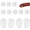 TRKETK 6 paia di protezioni per dita dei piedi, in silicone, morbide, anti-usura, per infradito, trasparenti, per sandali infradito, adatti per uomini e donne