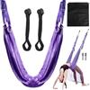 Tkxjry Amaca Aerea Antigravità per Yoga, Amaca Yoga, Cinghia larga 40 mm può essere regolata liberamente e può sopportare un carico di 150 kg, Per yoga, Pilates, Ginnastica, Flessibilità(Purple)