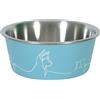 Zolux ciotola antiscivolo inox love dog blu 1,2L
