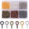 TRKETK 600 Pezzi Occhielli a Vite Piccoli, Mini Ganci Avvitabili 8 x 4 mm Ganci a Vite con Occhiello Filettato Vite Autofilettante Ganci Anello per Creazione di Gioielli Fai da Te, Sei Colori