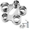 BNGXR Chiave inglese 6 in 1, aeratore per rubinetto, chiave di montaggio aeratore, chiave di servizio, strumento di riparazione idraulico, compatibile per il montaggio e lo smontaggio (argento)