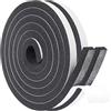CJMUQHEHH 2 rotolo di guarnizione in schiuma adesiva, Nastro Paraspifferi con Spazzola, 10 m x 12 mm, Nero, Isolante e Resistente agli Agenti Atmosferici(4M)