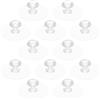 ZSUIQIN 12 Pezzi Pomelli Autoadesivi, per Cucina & Bagno (Trasparente) | In Plastica, Resistente, Impermeabile, Tagliabile, con Funzione di Gancio, per Armadi & Porte in Vetro (Diametro:8 cm)
