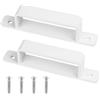 SiGuLiKeJi 2 Pz Maniglia per Porta Scorrevole, Maniglie per Porte Interne ed Esterne, Armadietti, Garage, Armadio (Bianco, 156mm)